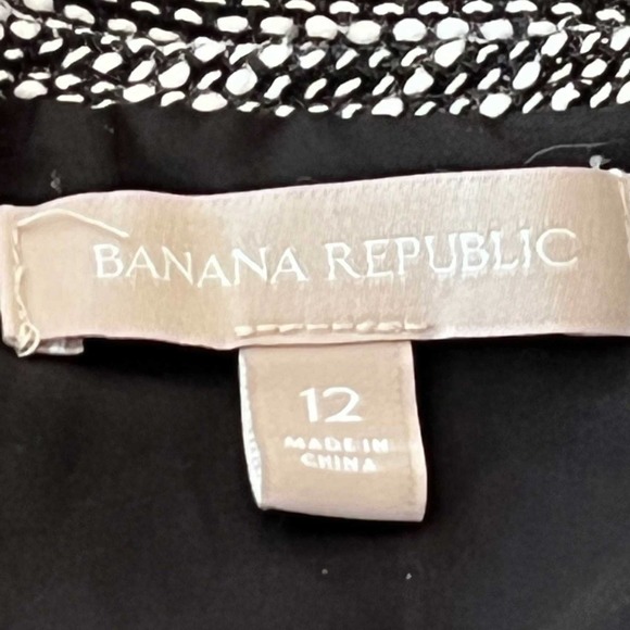 Banana Republic Tweed Sheath Dress Womens Sz 12 Gray Sleeveless V-Neck Lined - Picture 6 of 8